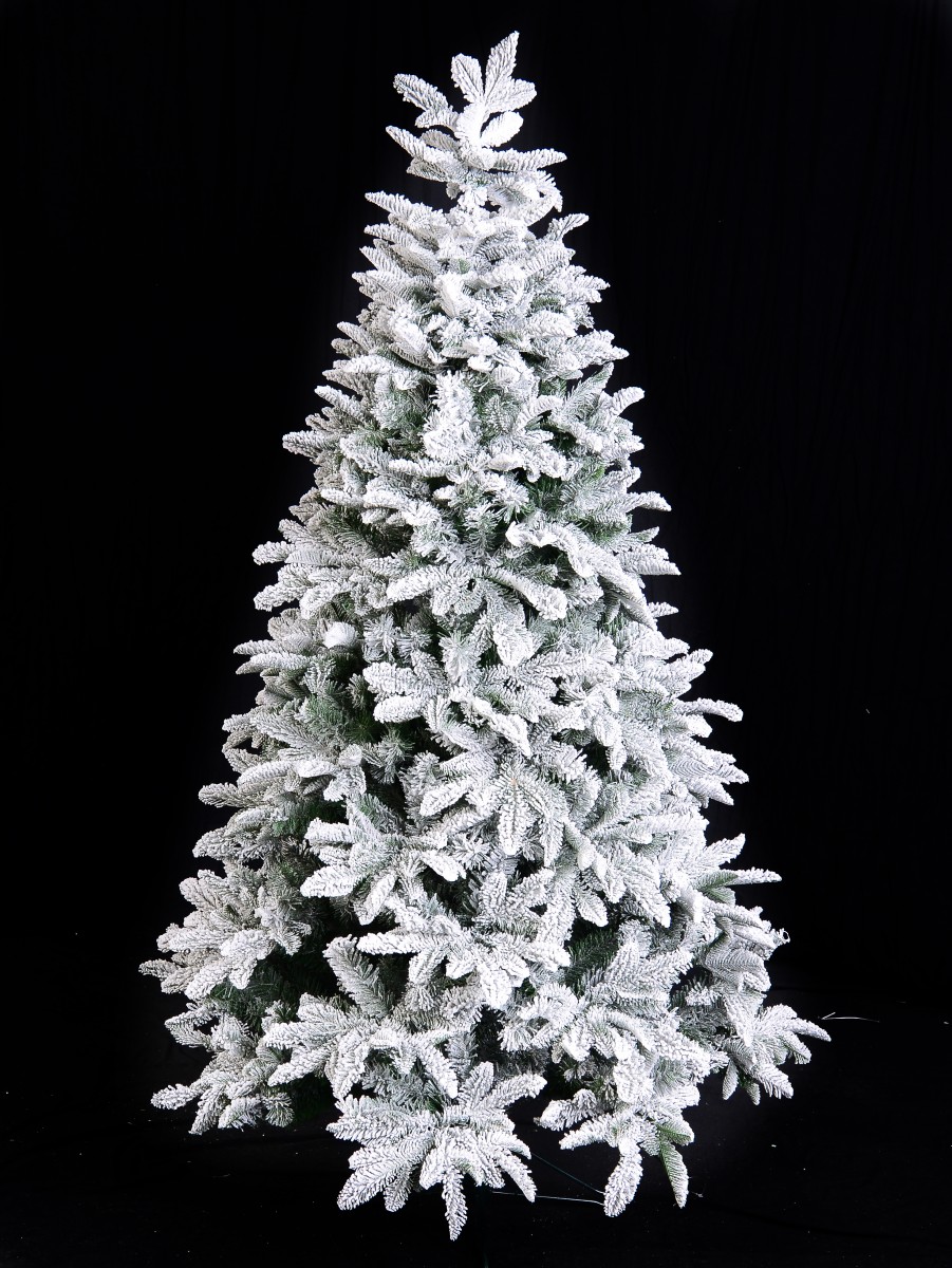 Perisher Snow Heavily Flocked Green Christmas Tree With 764 Tips - 1.8m ...