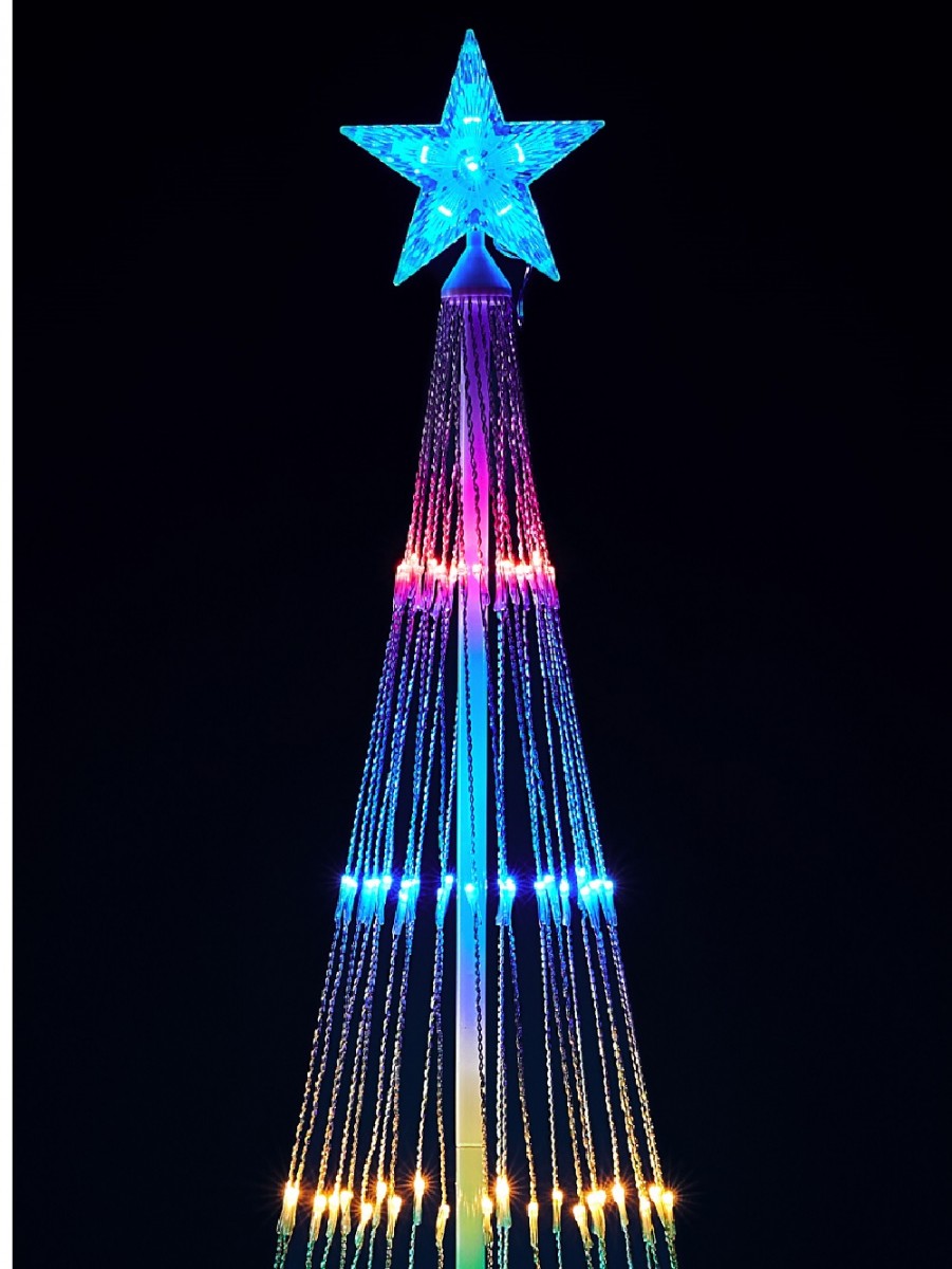 Multi Colour Digital LED String Fairy Light Conical Outdoor Christmas ...