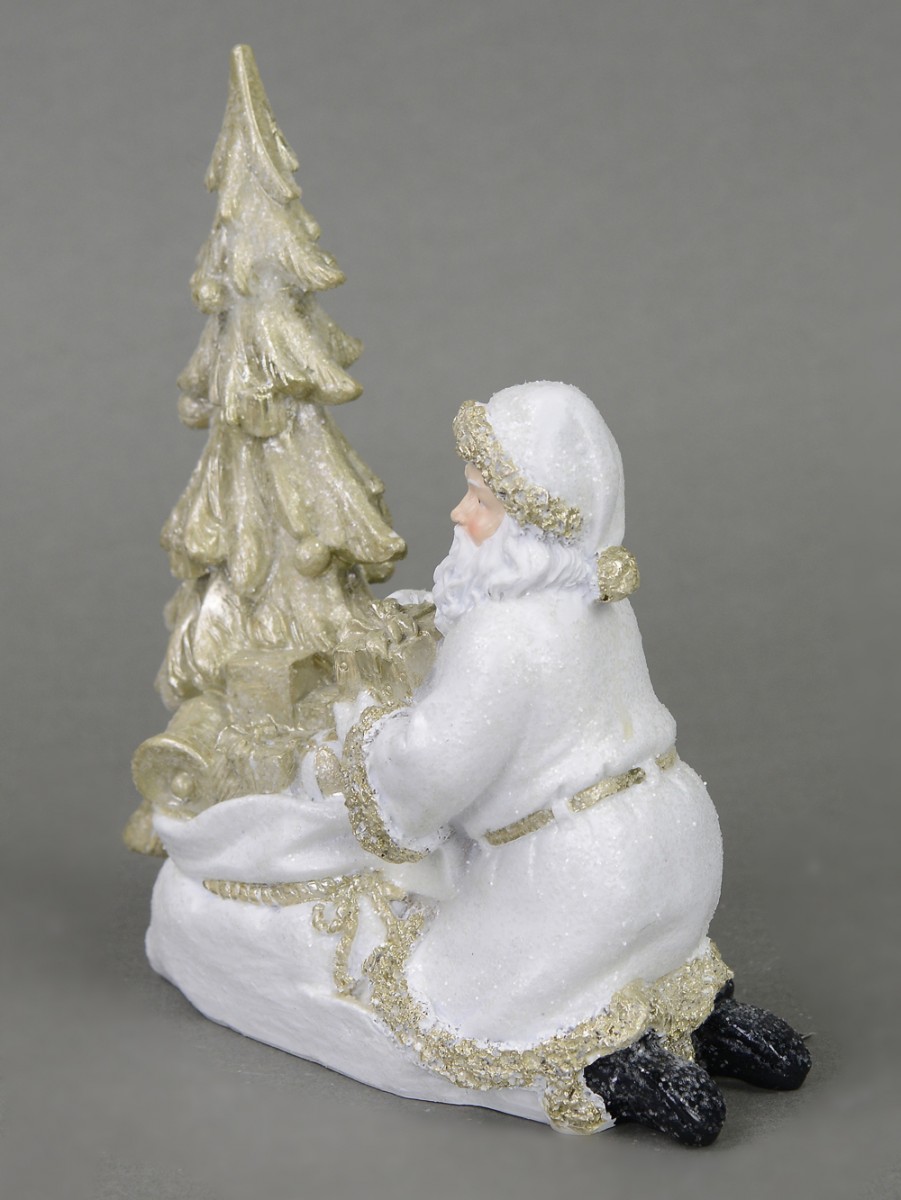 Traditional Santa Placing Gifts Under Christmas Tree, Standing Ornament