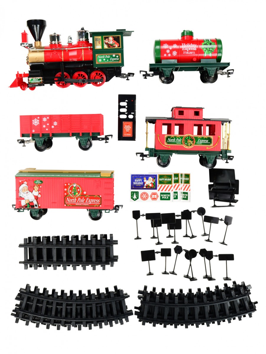 santa toy train set