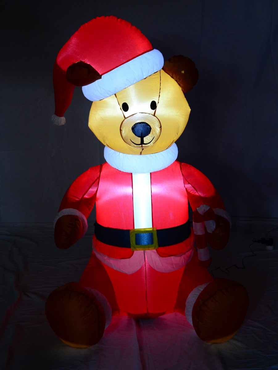 Sitting Teddy Bear In Santa Suit Inflatable - 1.5m | Product Archive ...