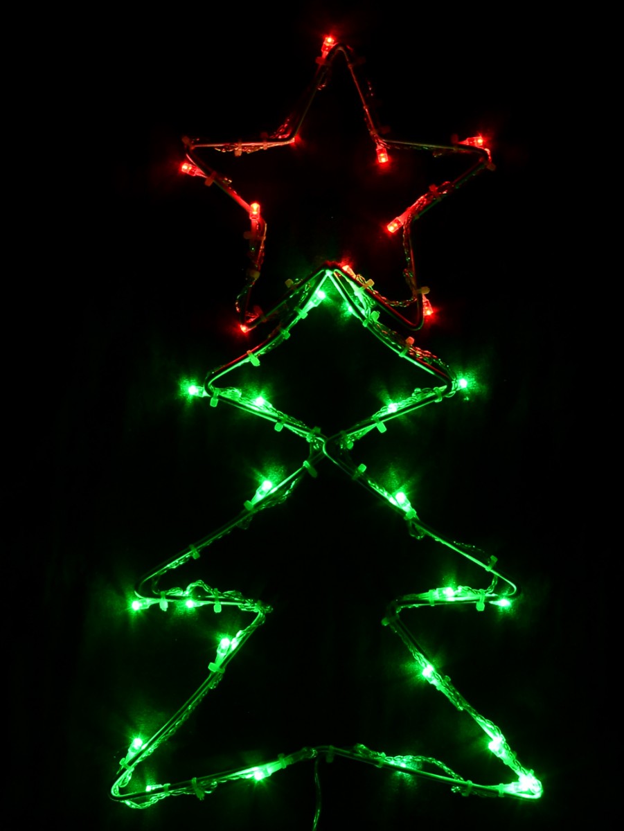 Set Of 3 Led Tree Shape Rope Lights - 2.2m | Christmas Lights | Buy ...