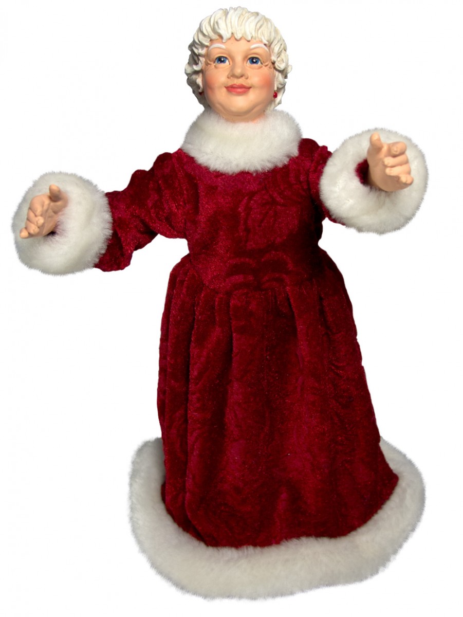 Decorative Open Arms Mrs Claus - 26cm | Ornaments | The Christmas Warehouse