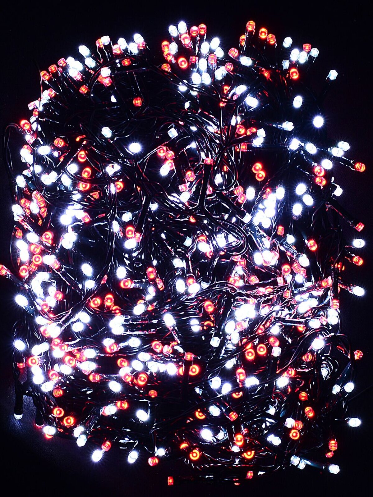 1000 Red & Cool White LED String Fairy Lights 8 Function With Timer | 50m — image 3