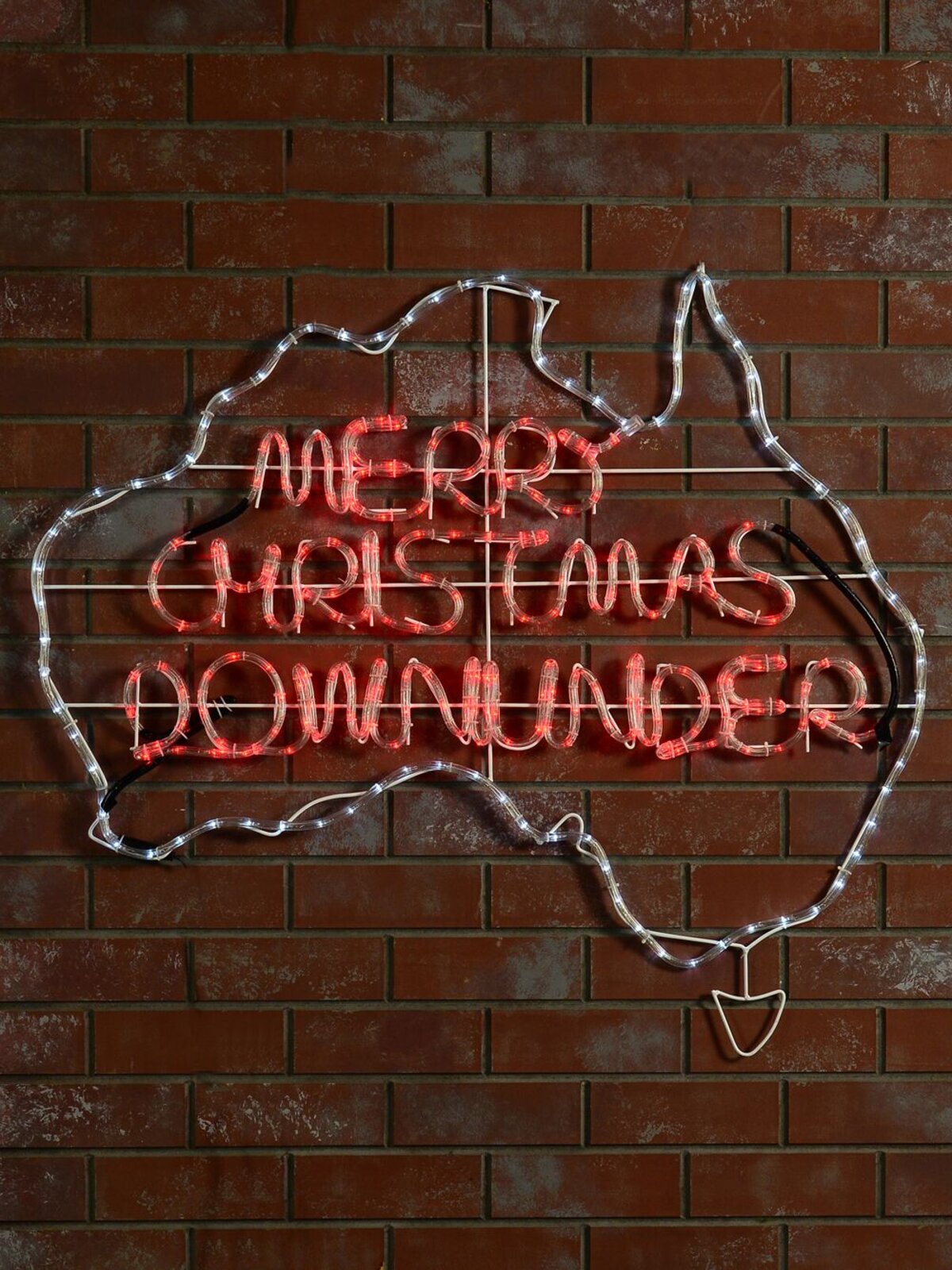 1.1m Outdoor Merry Christmas Down Under Aussie Map LED Rope Light Motif — image 5
