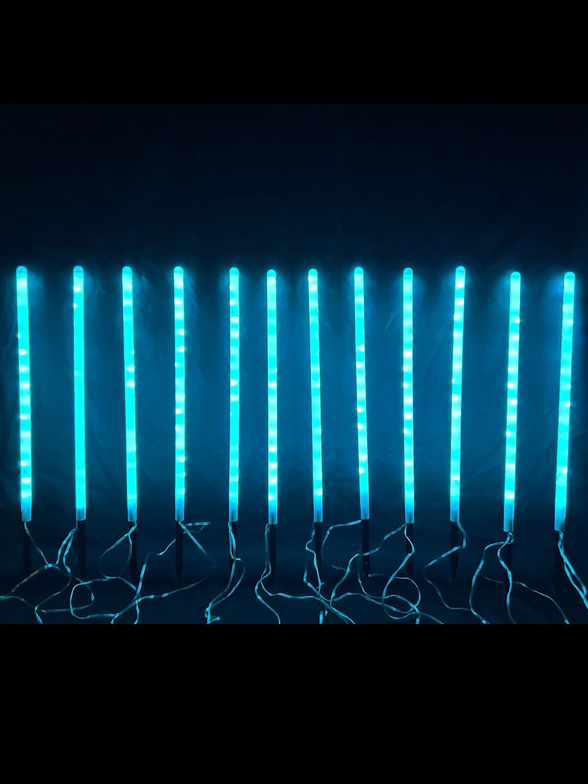 12x LED Meteor Shower Path Lights - Rainbow Multi Colour Tubes | 50cm — image 8
