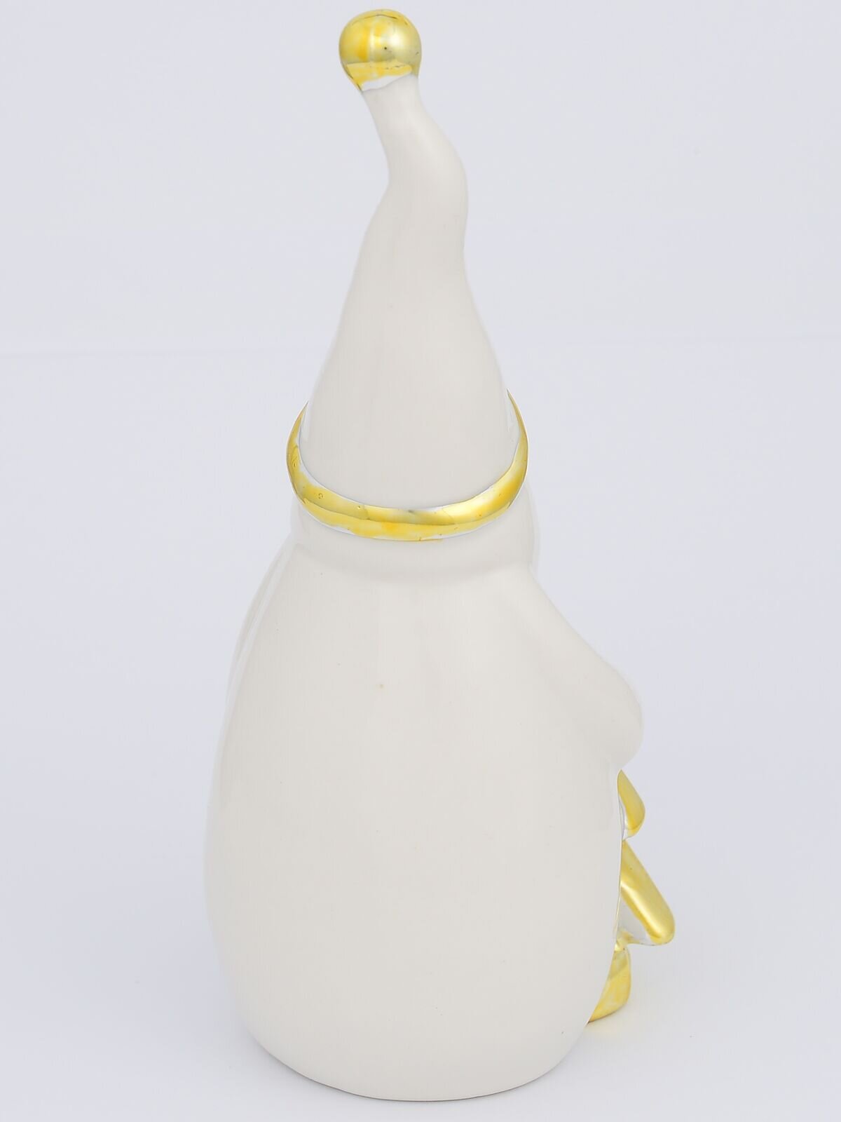 15cm White Winter Santa With Gold Tree Ceramic Ornament — image 4