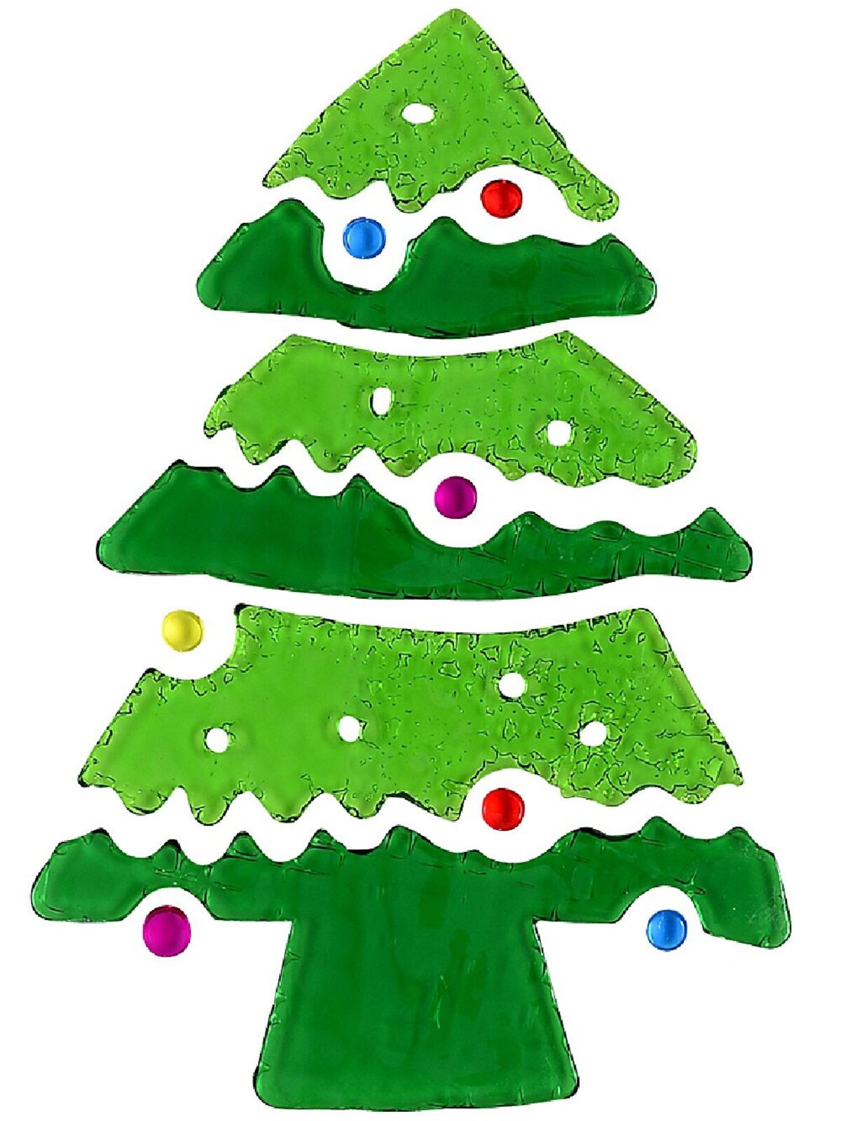 Christmas Tree & Gifts Gel Window Cling | 18cm Removable Static Decal Set