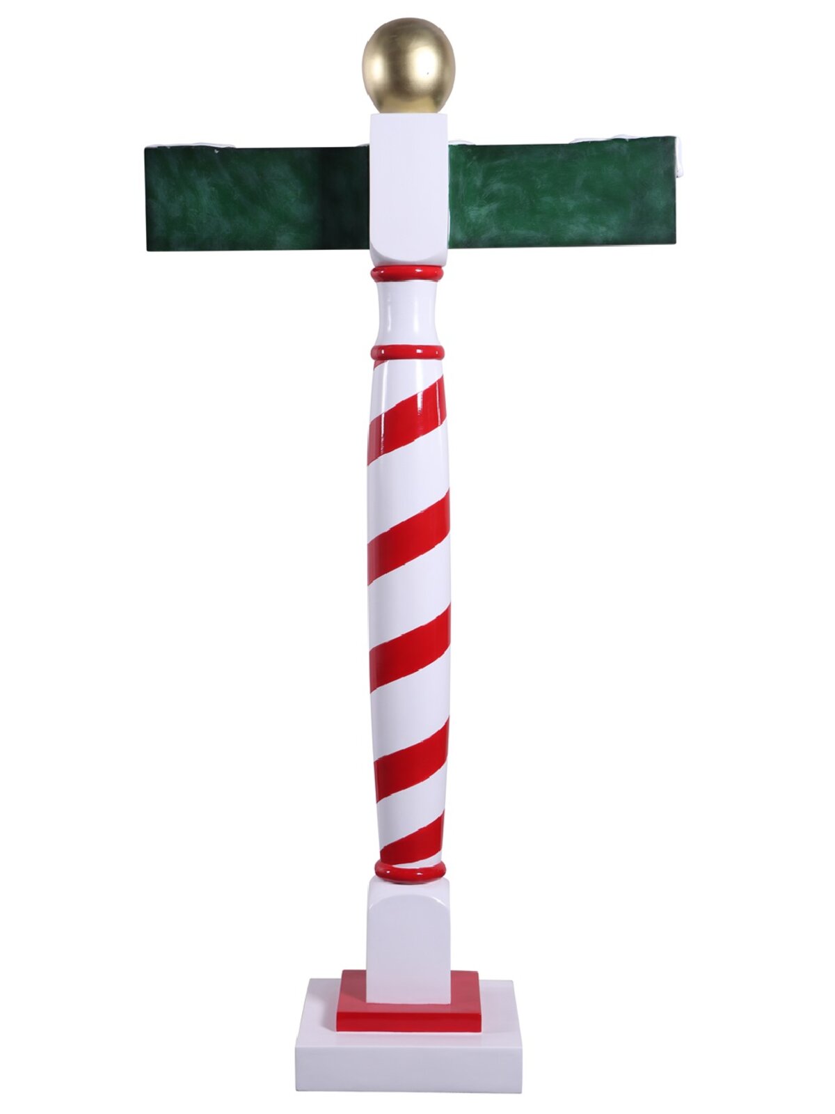 1.8m North Pole Signpost Life Size Resin Christmas Ornament — image 4