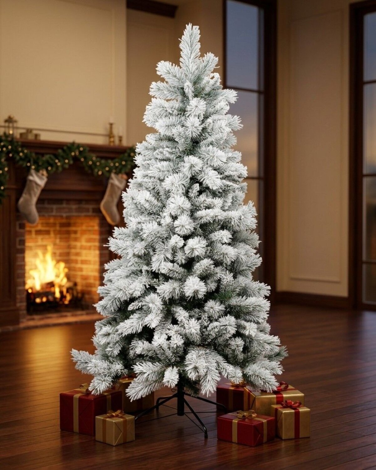 1.8m Yukon Winter Heavily Flocked Tree | 599 Tips & Hinged Branches — image 4