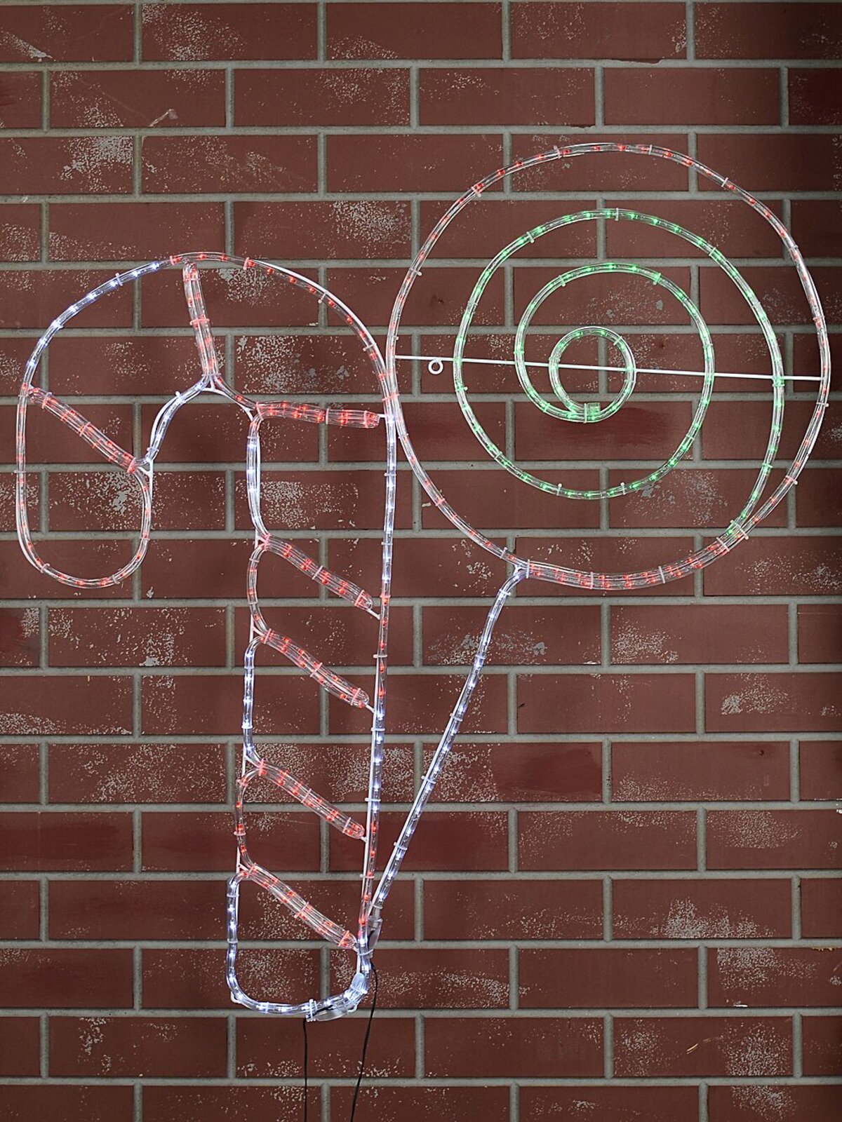 1m Candy Cane & Lollipop With Red, Cool White & Green LED Light Display — image 4