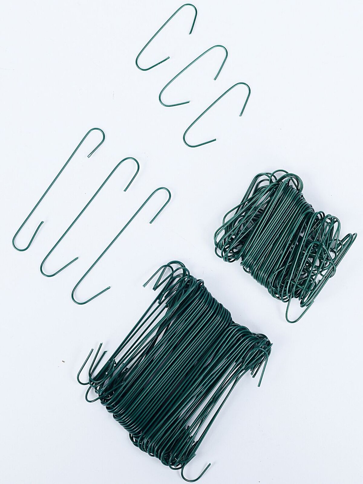 200x 40mm & 60mm Green Christmas Bauble & Ornament Reusable Hangers — image 3