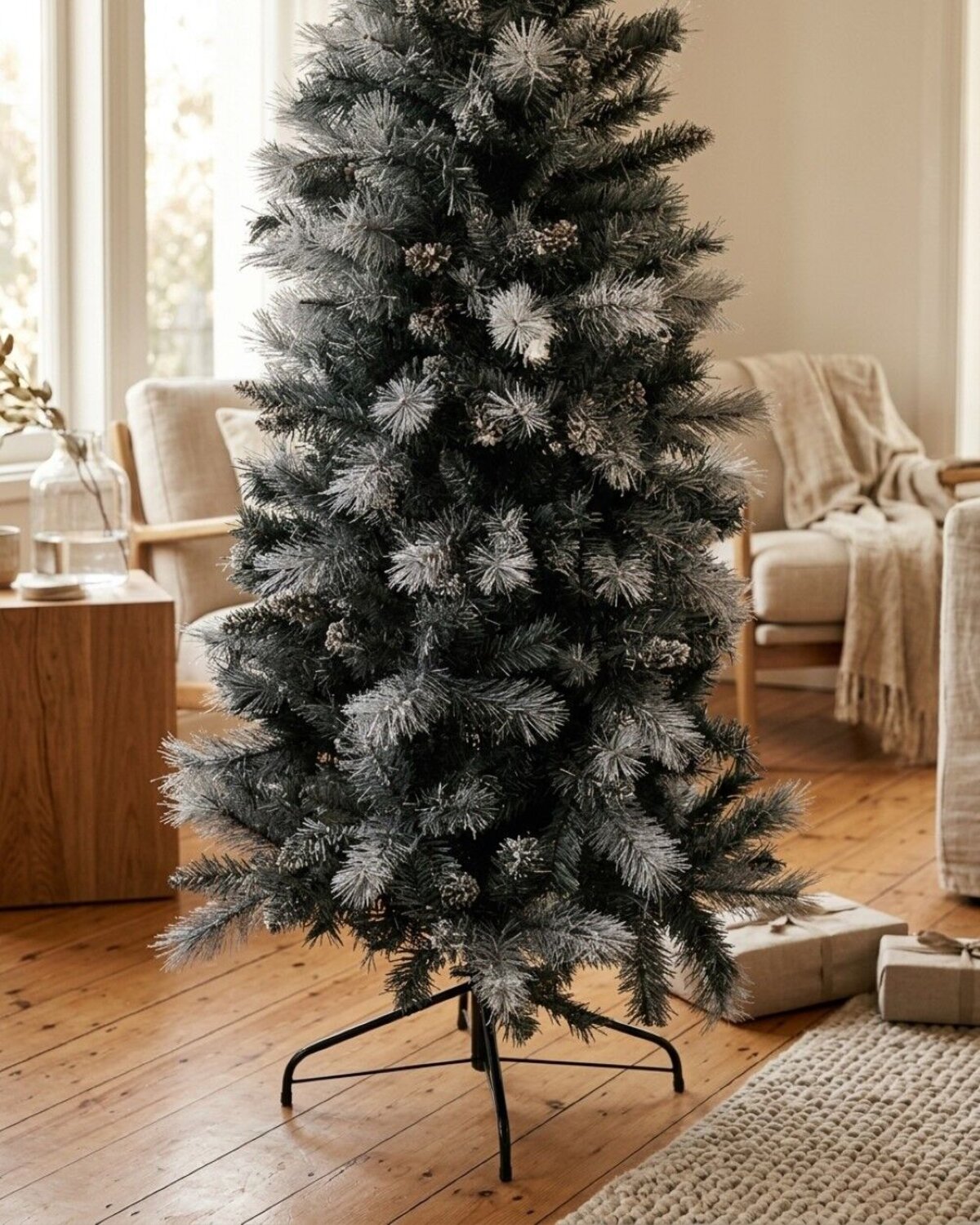 2.3m Gray River Arctic Artificial Christmas Tree | 1028 Grey & White Tips — image 4