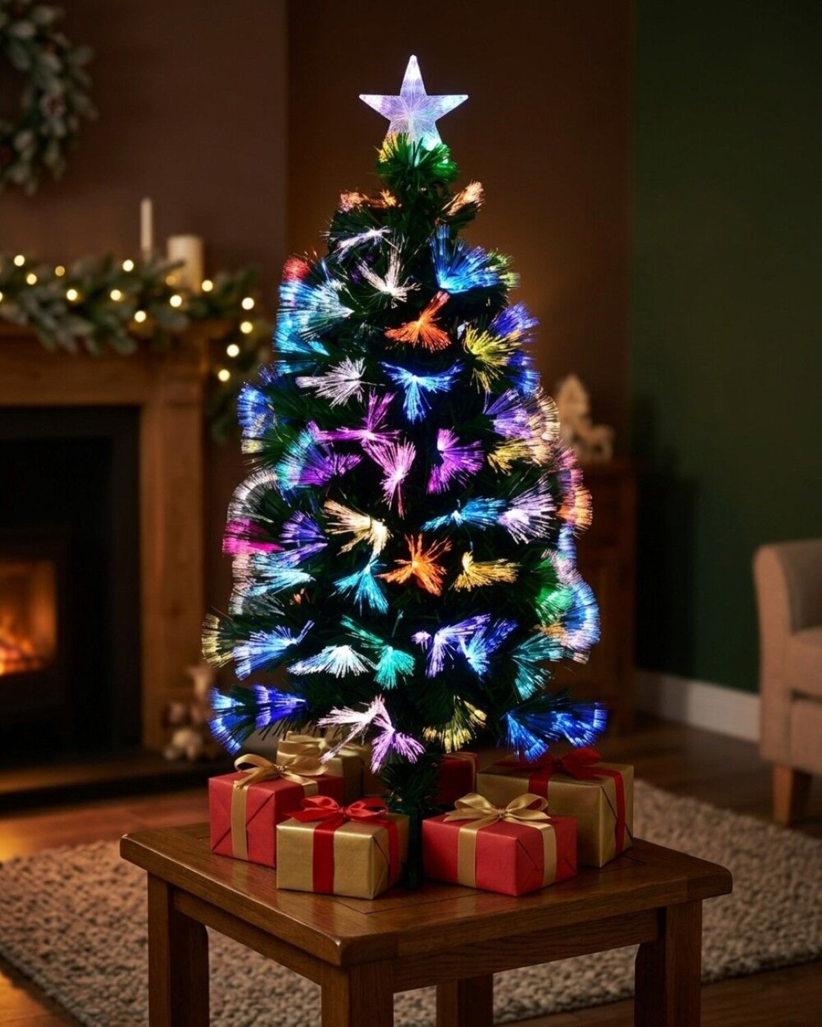 90cm Vivid Multi Colour Dynamic LED Fibre Optic Christmas Tree | 85 Tips — image 2
