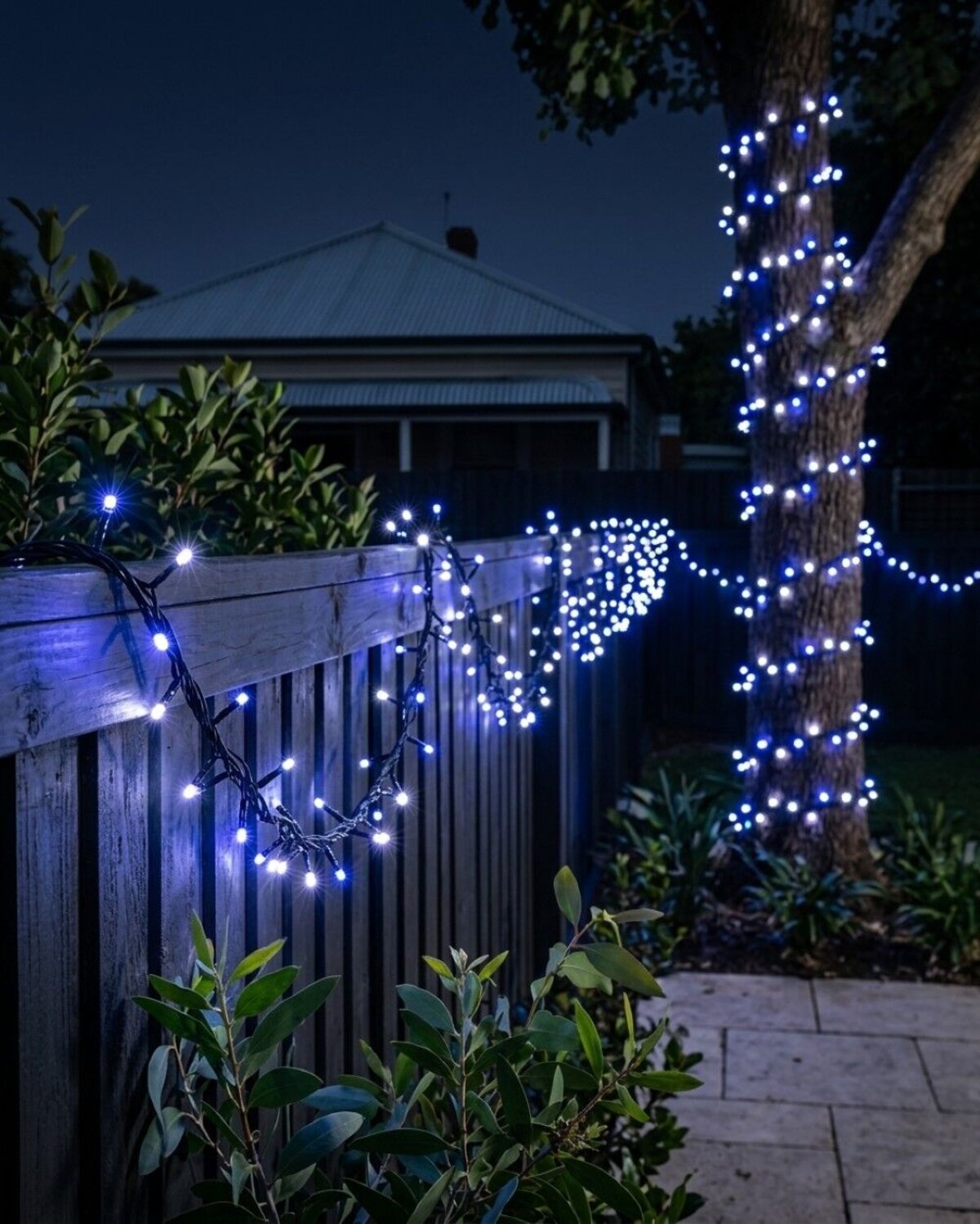 1000 Blue & Cool White LED String Fairy Lights 8 Function With Timer | 50m — image 4