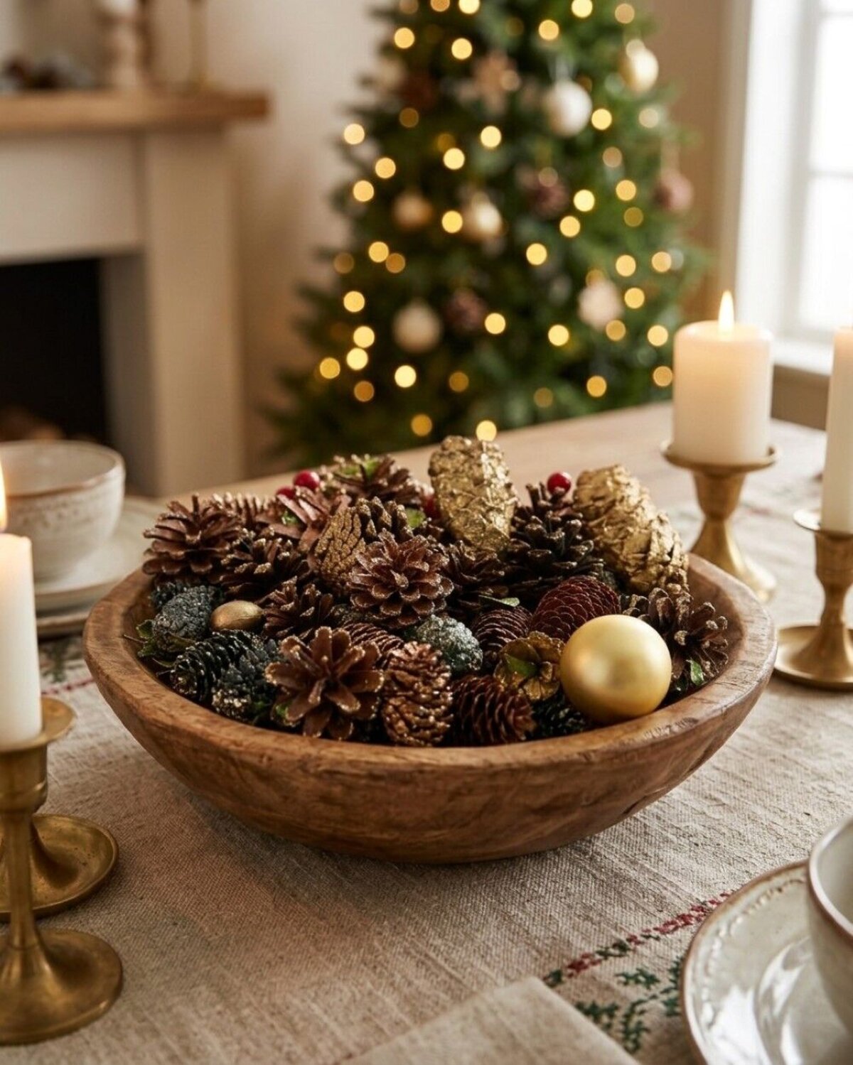 Natural Gold & Green Pinecone, Berry & Foliage Mix | 300g — image 4