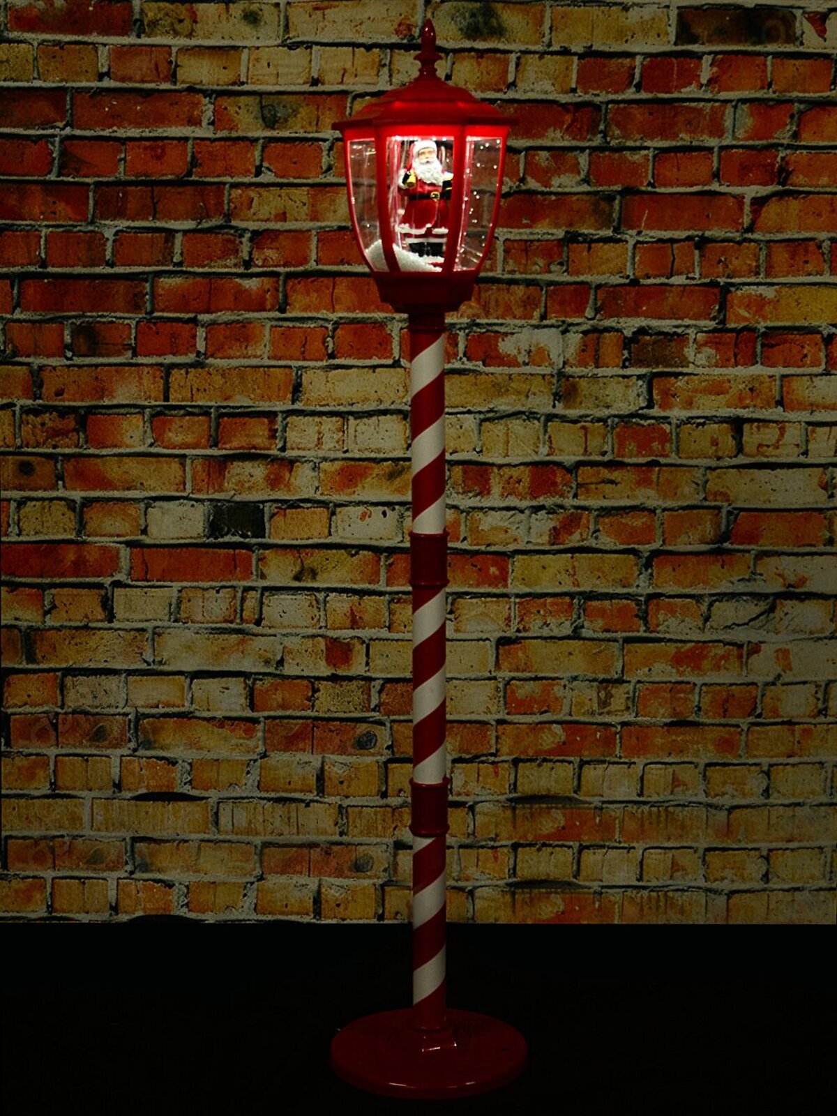 1.5m Snowing Santa Musical Christmas Street Lamp Post | USB Indoor Display — image 5