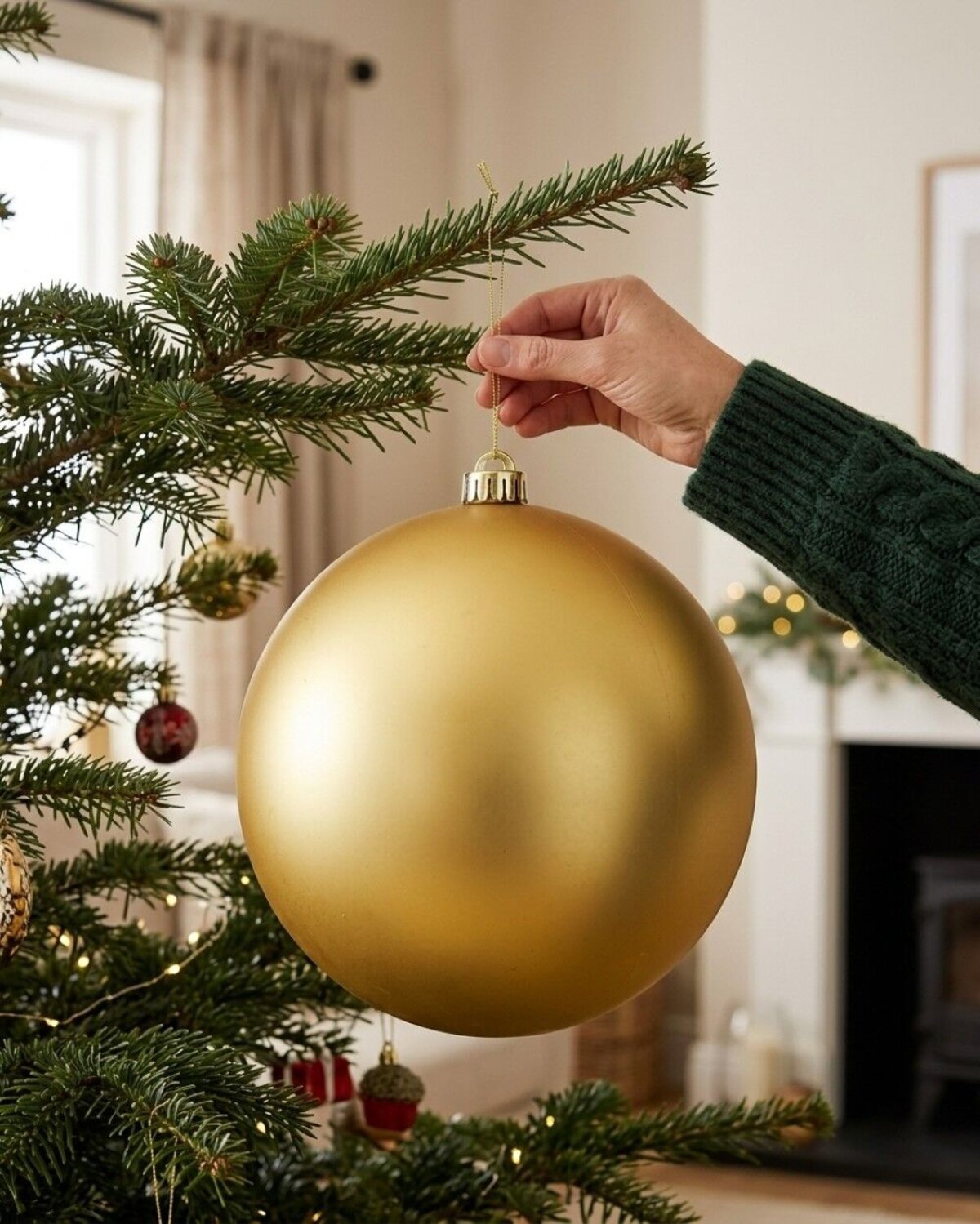 Imperial Gold Metallic Majestic Large Display Bauble | 20cm — image 4