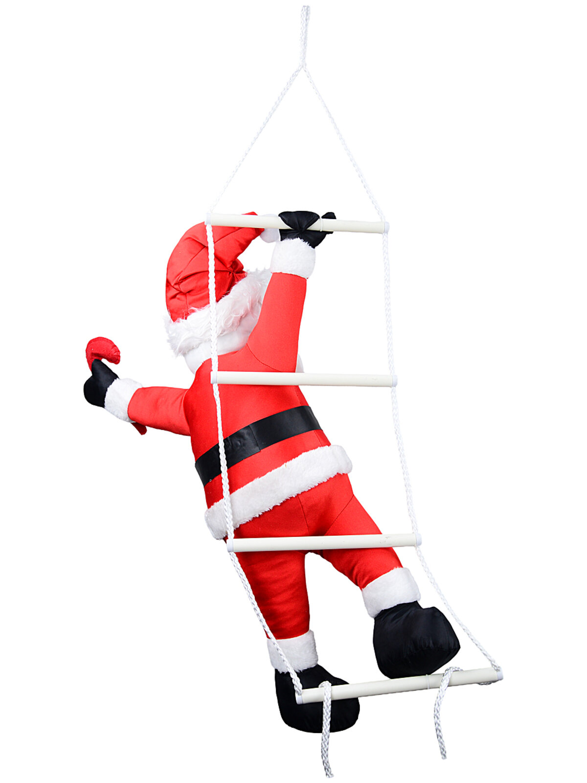 Hanging Santa On Ladder Outdoor Stretch Nylon Christmas Decoration | 1m — image 5