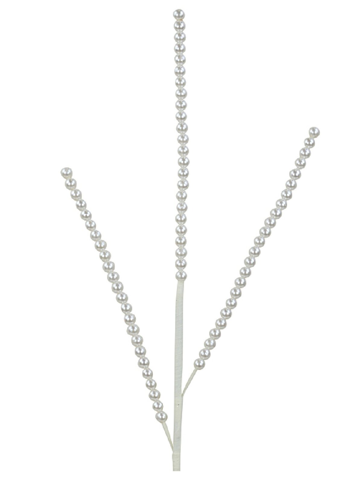 White Pearl String Cascade Christmas Spray Stem With Malleable Vines | 68cm — image 3