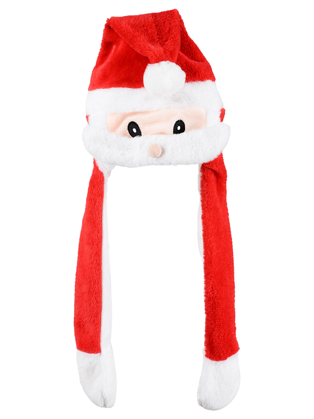 Interactive Moving Plush Santa Hat With Flaps & Jumping Moustache | One Size