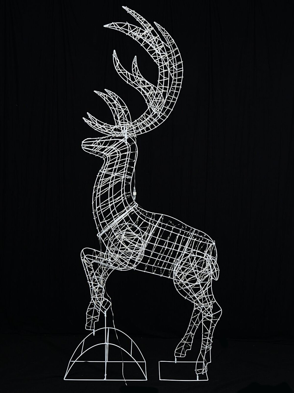 2.2m Warm White LED Taking Flight Life Size Reindeer Light Display — image 3