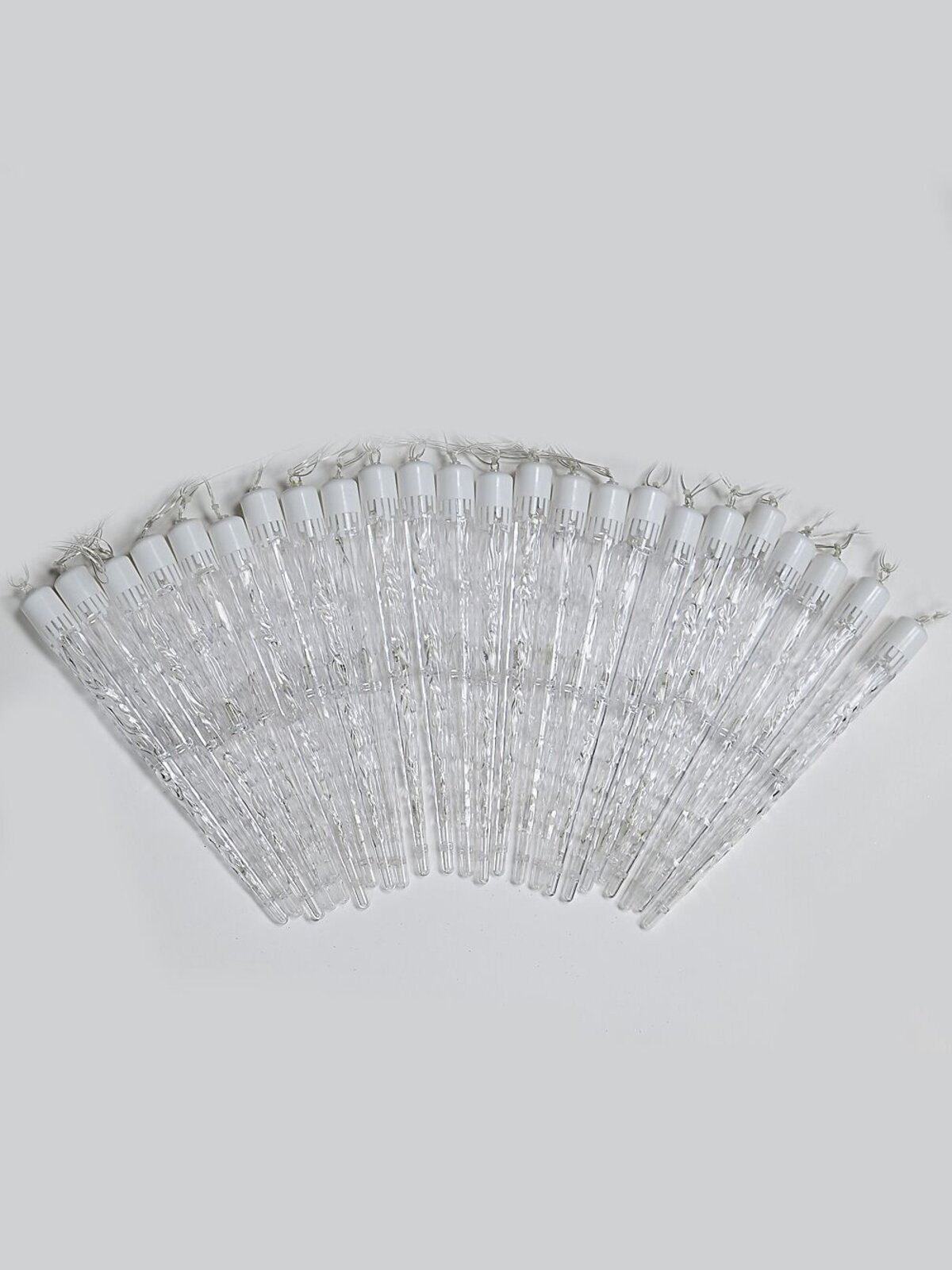 24x Natural Look Glacier Icicle Lights 8 Function Cool White LED | 7m — image 5