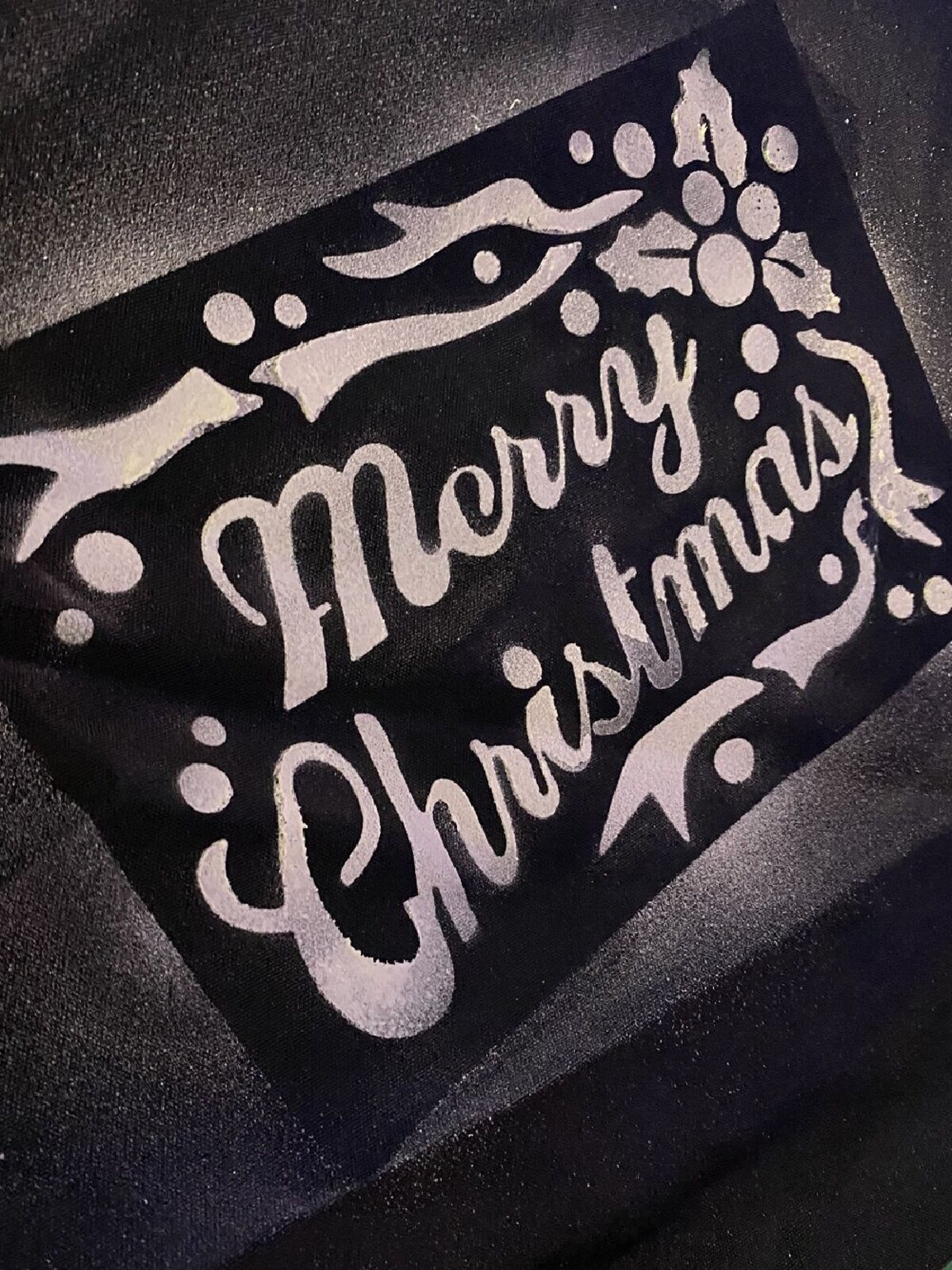 Reusable Merry Christmas Window Stencil | 26cm Snow Spray Template — image 2