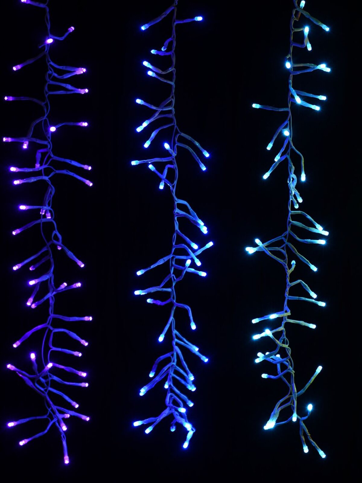 336 Multi Colour LED 90cm Firecracker Cluster Icicle Light — image 3