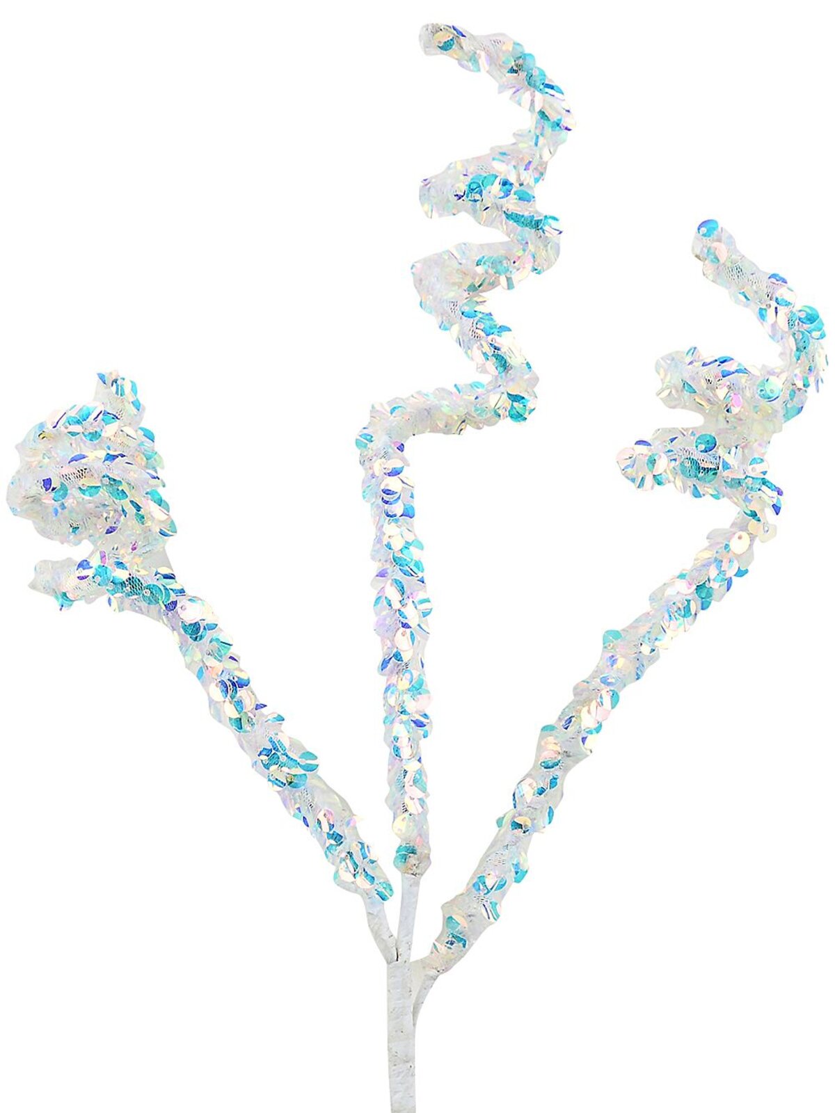 Iridescent Sequin Curly Swirl Spray Christmas Tree Clip Pick | 38cm — image 4