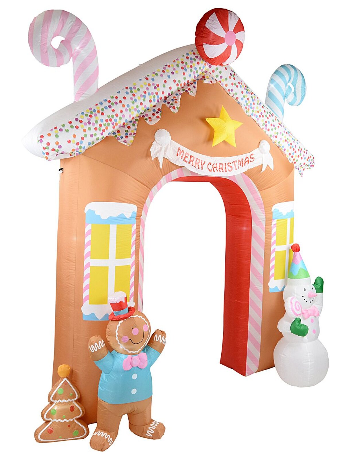 3m Gingerbread & Candy Theme Arch Illuminated Christmas Inflatable — image 4