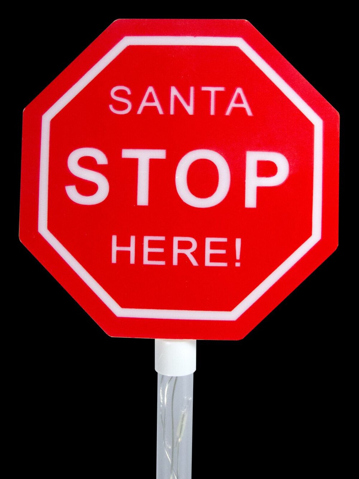 4 LED Santa Stop Here Pathway Stakes - 4m — image 3