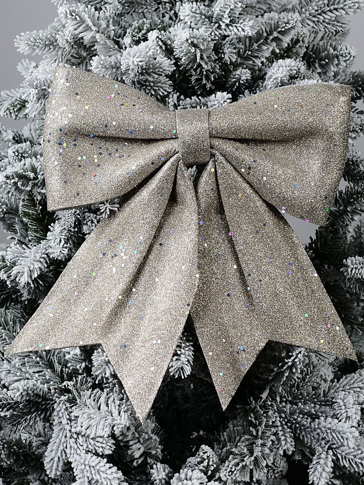 Champagne Glitter & Sequin Adorned Timeless Monumental Bow | 40cm — image 2