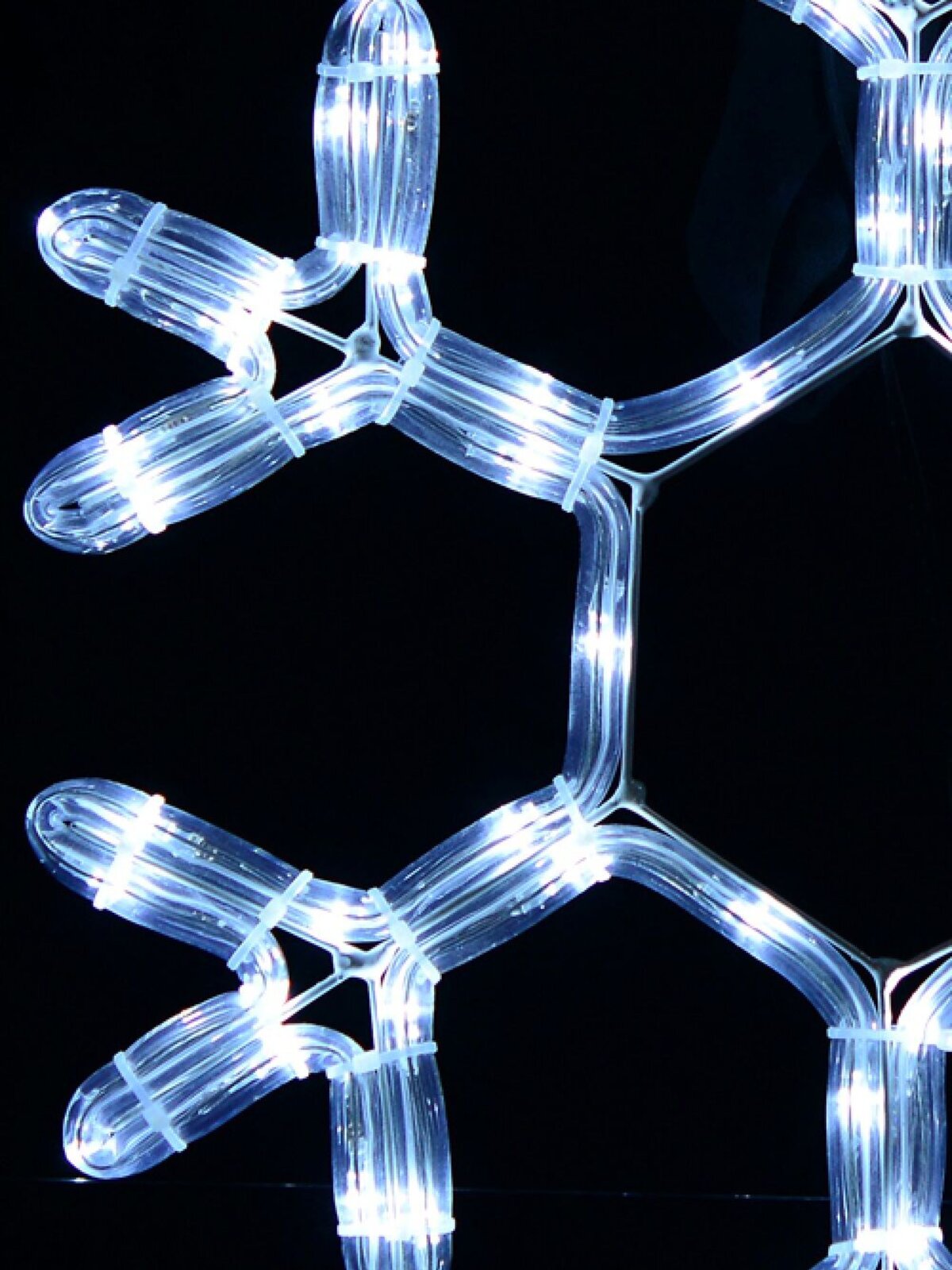 40cm Snowflake Star Cool White LED Outdoor Christmas Rope Light Display — image 3