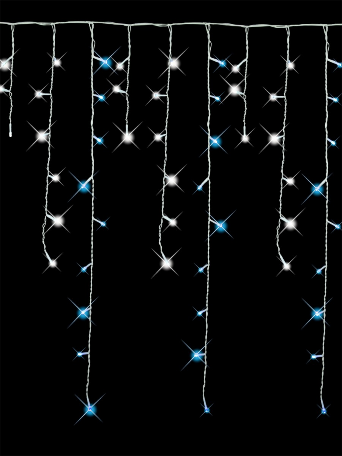 420 Blue & Cool White Super Bright LED Icicle Light - 10m
