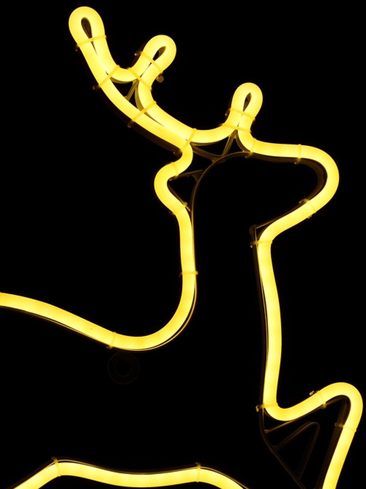 44cm Prancing Reindeer With Yellow Neon Flex Light Display — image 5