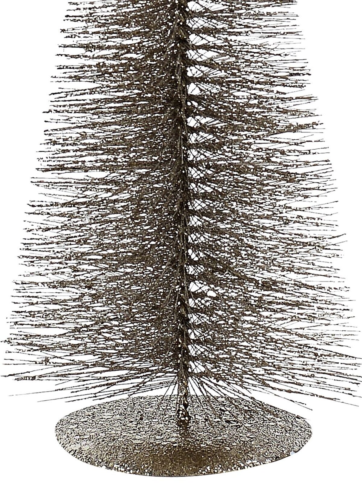 45cm Glitter Frost Champagne Wire Tabletop Tree Ornament — image 3