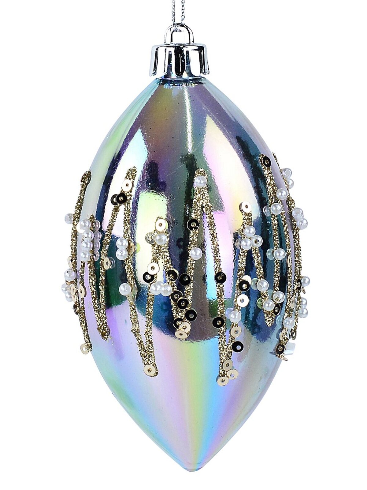 4x Iridescent Lustrous Signature Beaded Finial Drops | 12cm — image 4