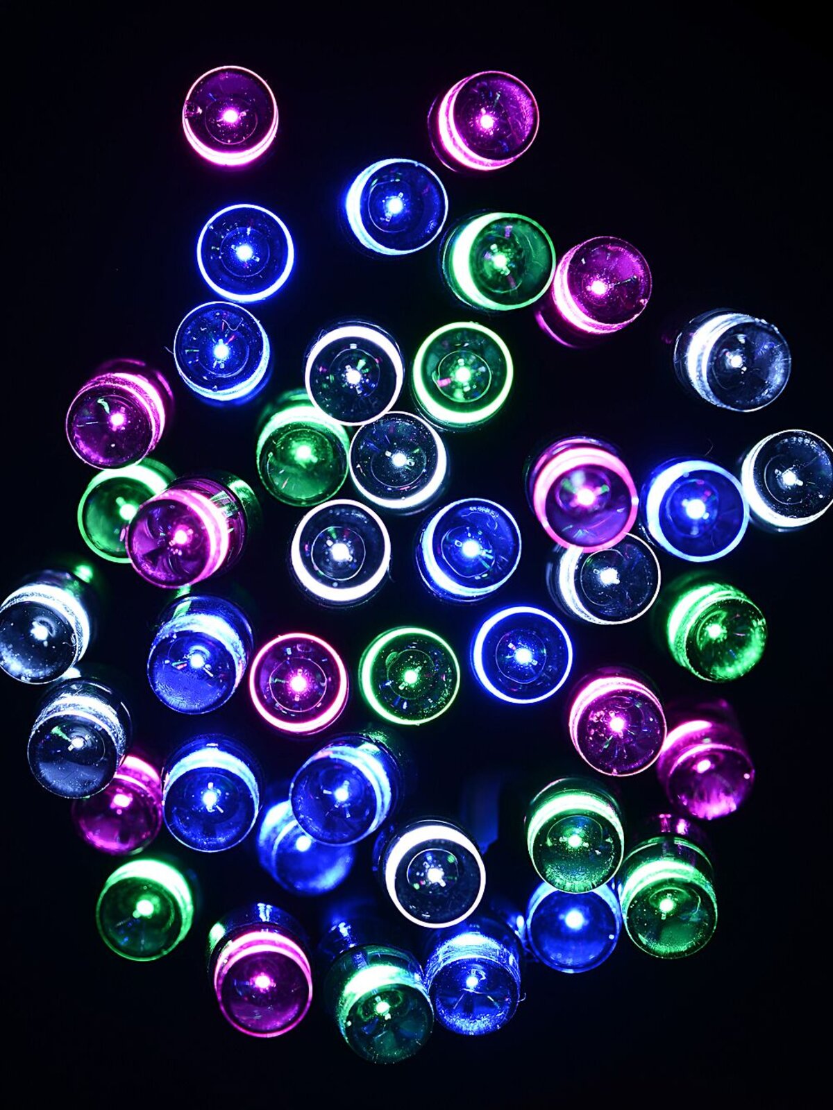 500 Multi Pastel Colours LED Concave Bulb Christmas Fairy String Lights - 25m — image 6
