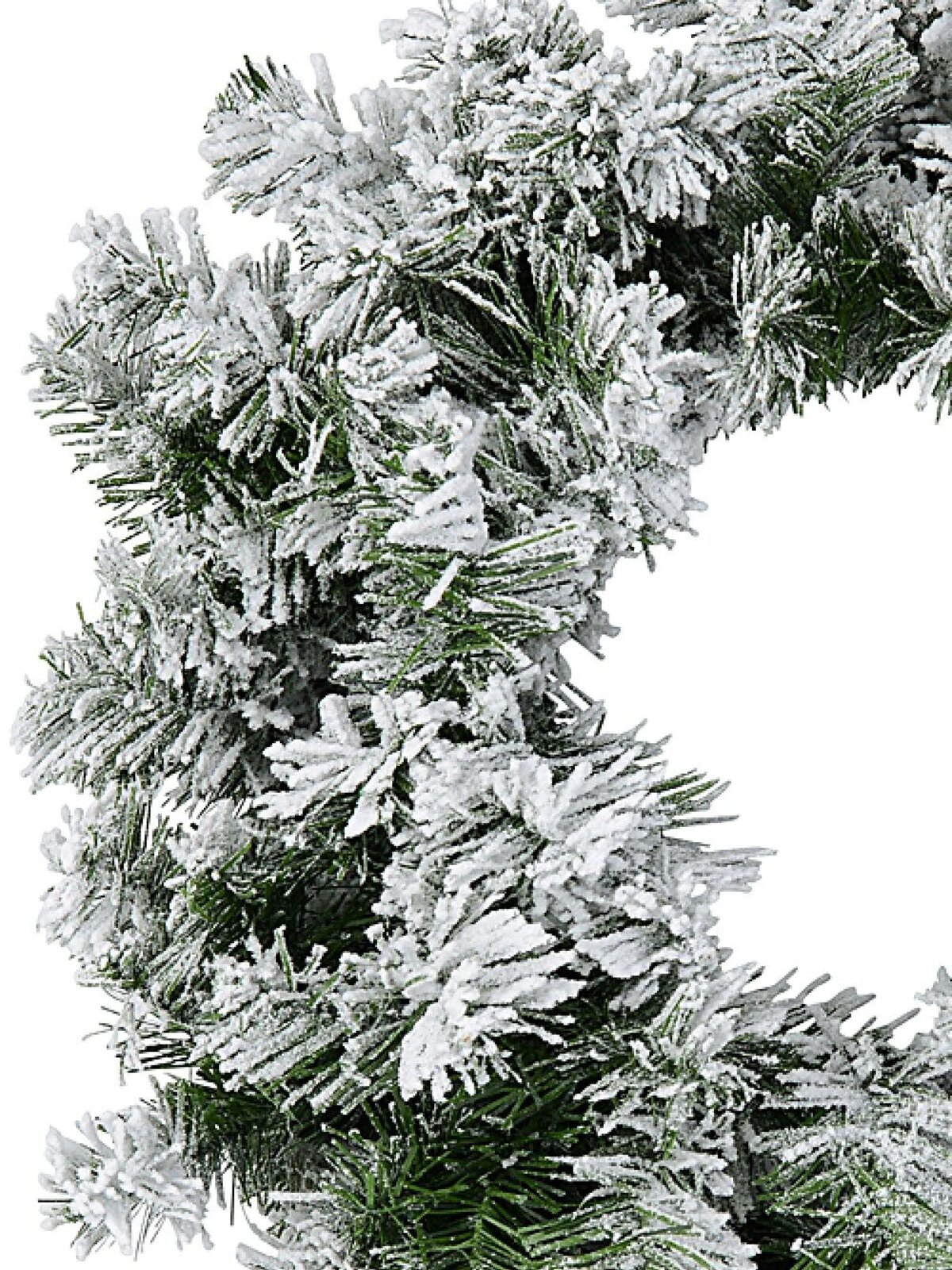55cm Moderately Snow Flocked Fir Wreath | 120 Tips — image 3