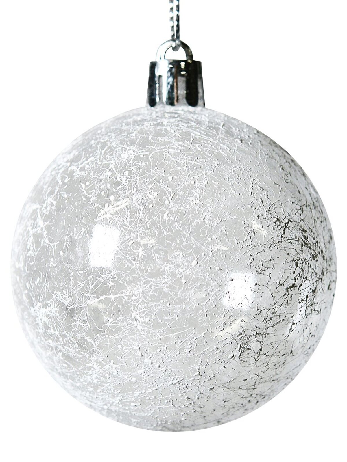 6x Radiant White & Clear Essential Gloss & Frosted Baubles | 60mm — image 4