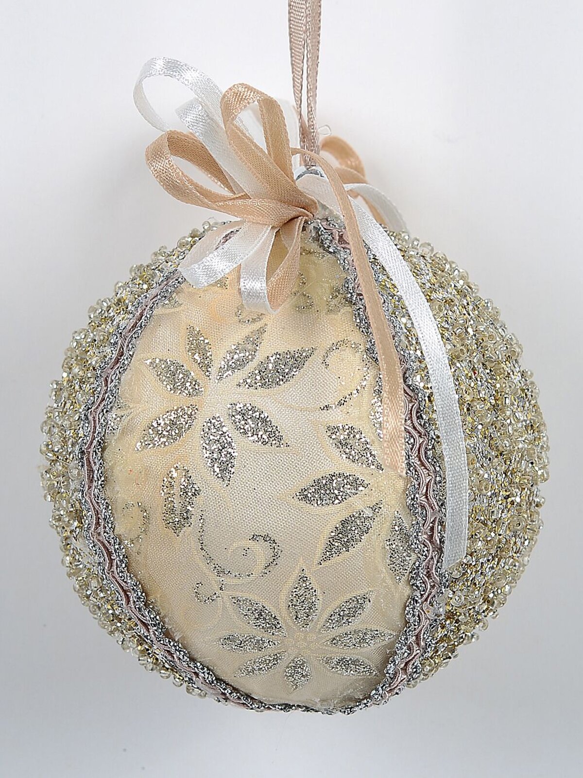 80mm Panel Pattern Decorated Bauble Christmas Tree Hanging Decoration — image 2
