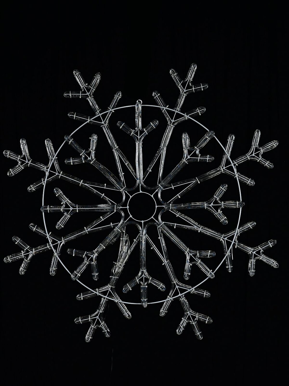 84cm Dynamic Layered Snowflake Outdoor Blue & Cool White LED Light Display — image 3