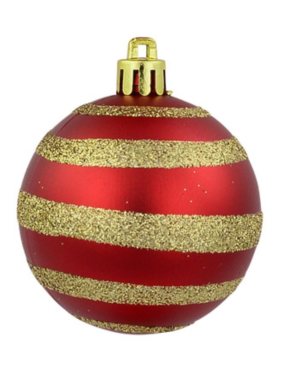 9x 60mm Red Baubles With Gold Stripe, Draped & Ornate Designs — image 5