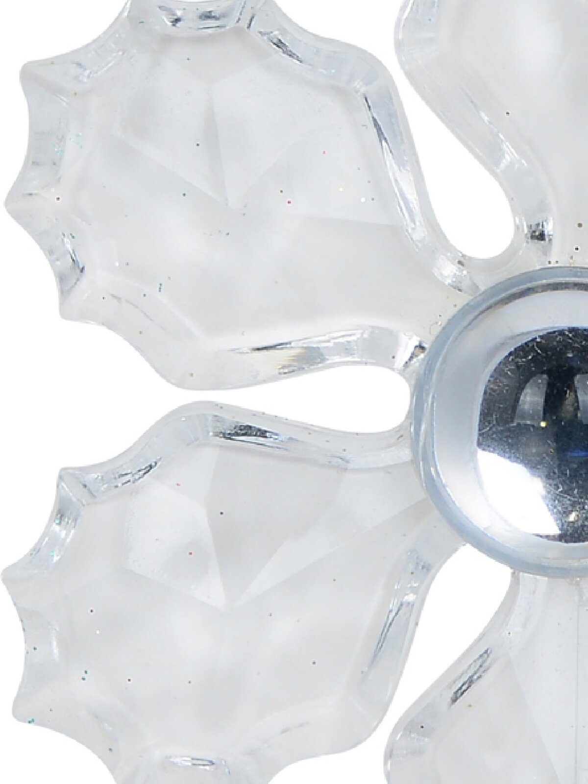 Acrylic Snowflake & Centre Dome Christmas Tree Hanging Decoration - 10cm — image 2