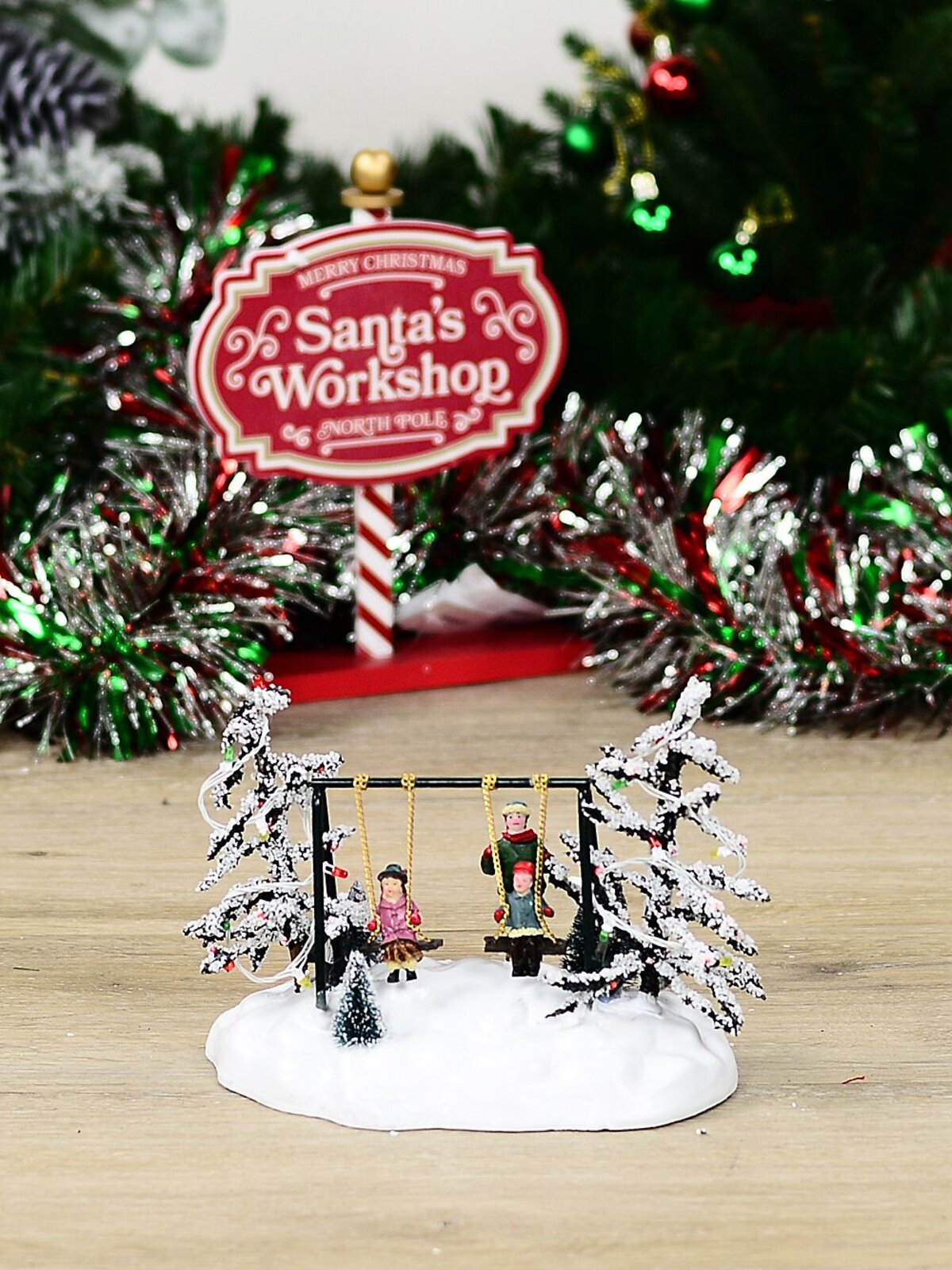 Animated Kids On Playground Swing With Multi Colour LED Lights | 14cm — image 2