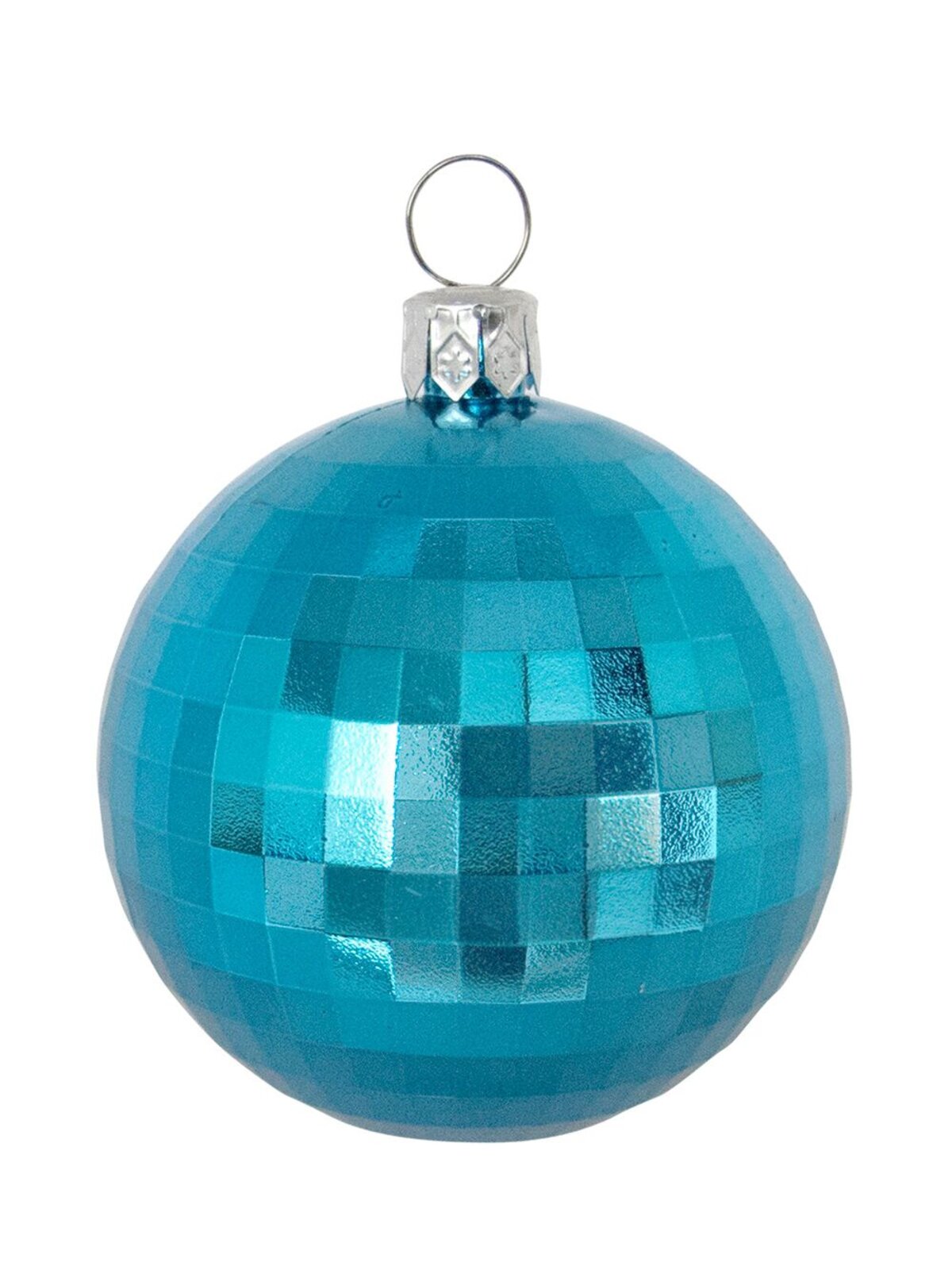 Assorted Silver & Turquoise Mirror Ball Decorations - 12 x 60mm — image 2