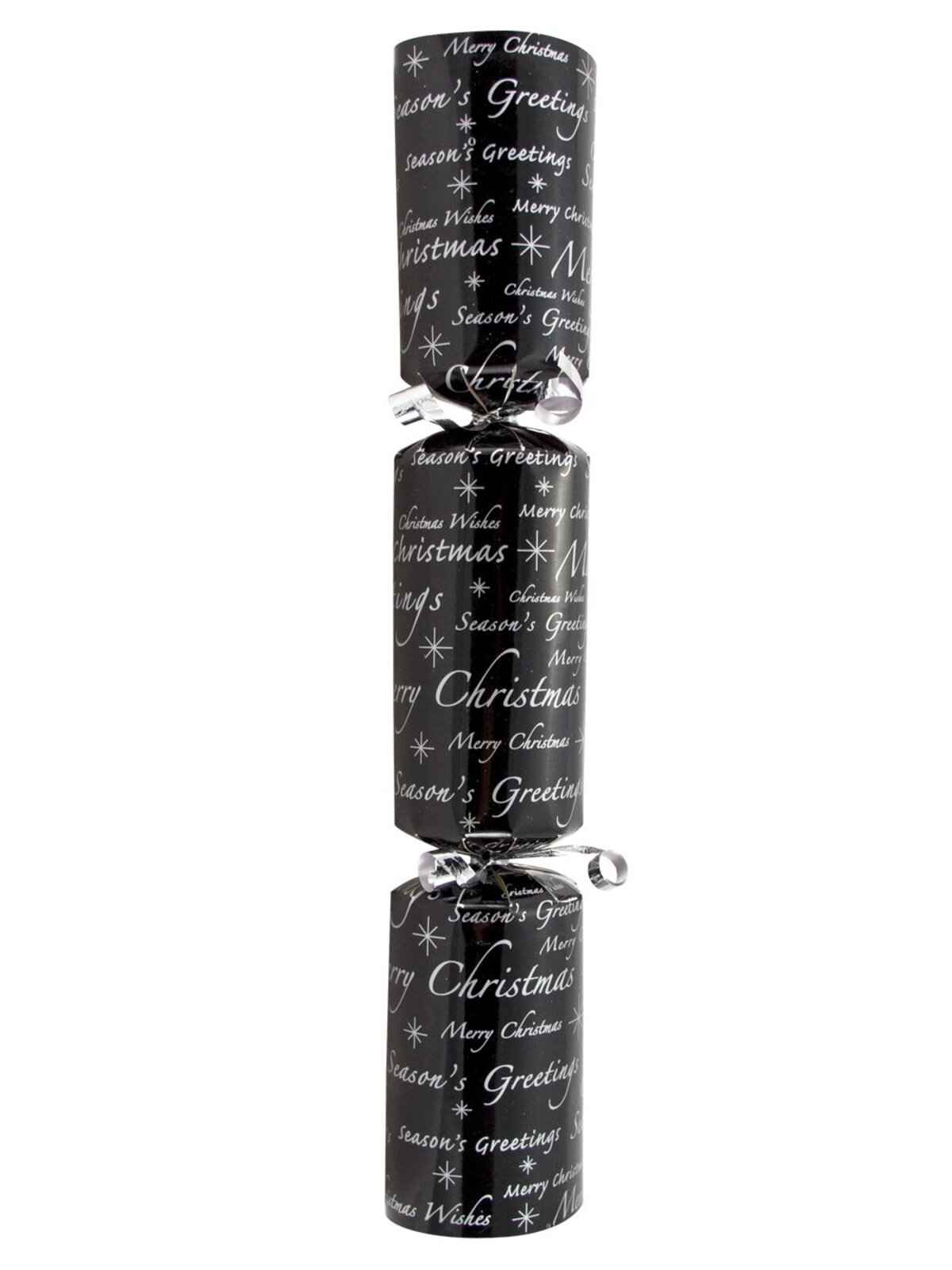 Black, Silver & White With Christmas Greeting Pattern Bon Bons - 10 x 30cm — image 5