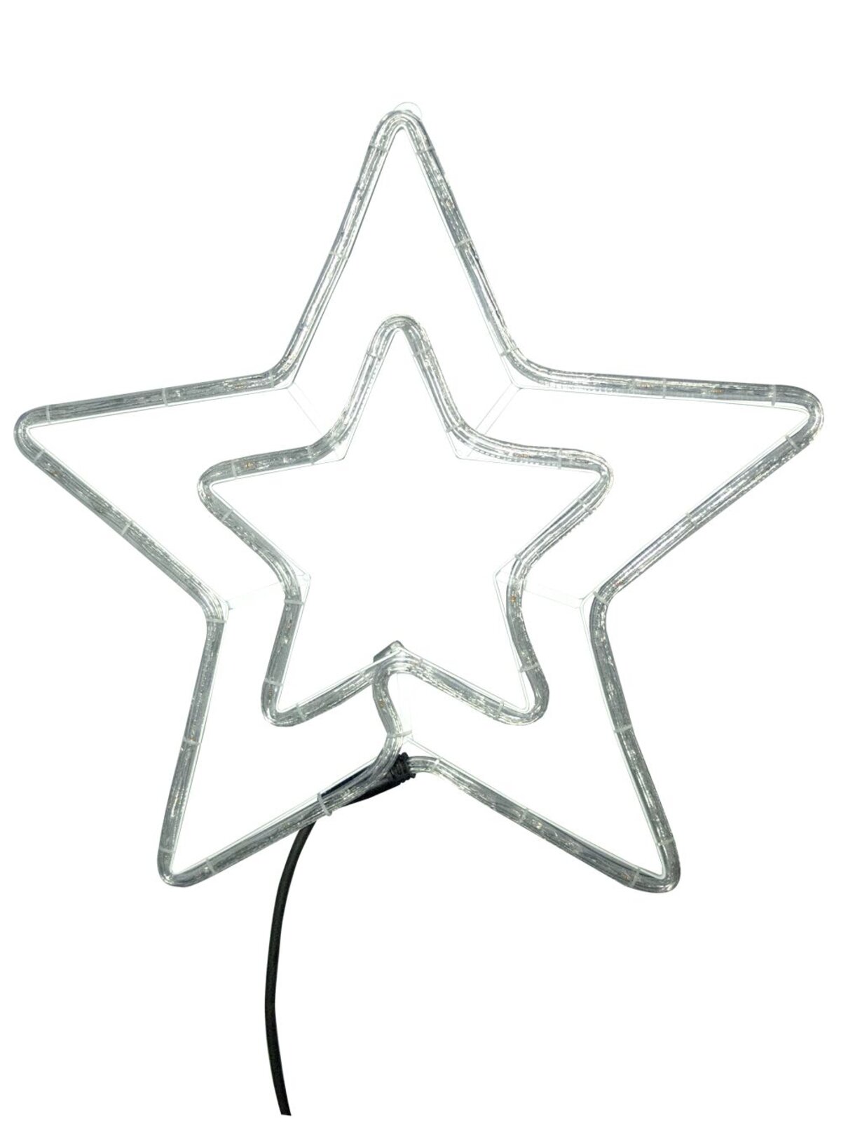 Blue & Cool White LED Double Star Rope Light Silhouette - 52cm — image 6