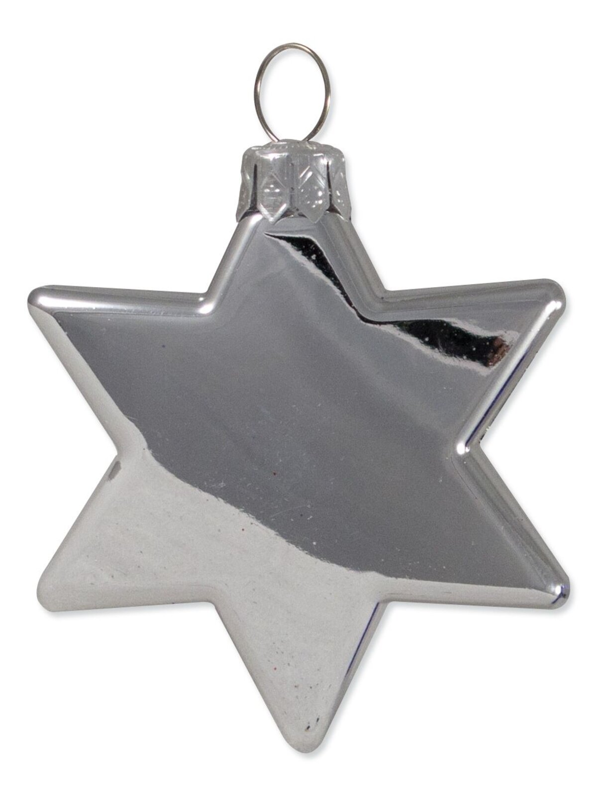 Blue & Silver Metallic & Matte Star Decorations - 20 x 65mm